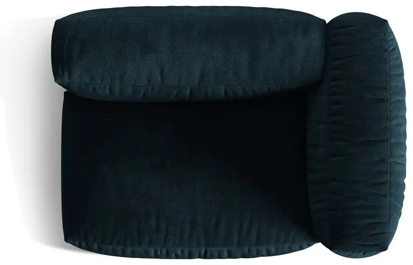 Sötétkék bársony kanapé modul (jobb oldali) Martina – Micadoni