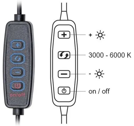 Ecolite LU13A-BI- LED Dimmelhető asztali lámpa LIPA LED/10W/230V 3000-6000K fehér