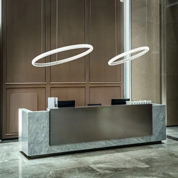 Ideal Lux - LED Csillár zsinóron MIRACLE LED/37W/230V átm. 60 cm CRI 90 matt króm