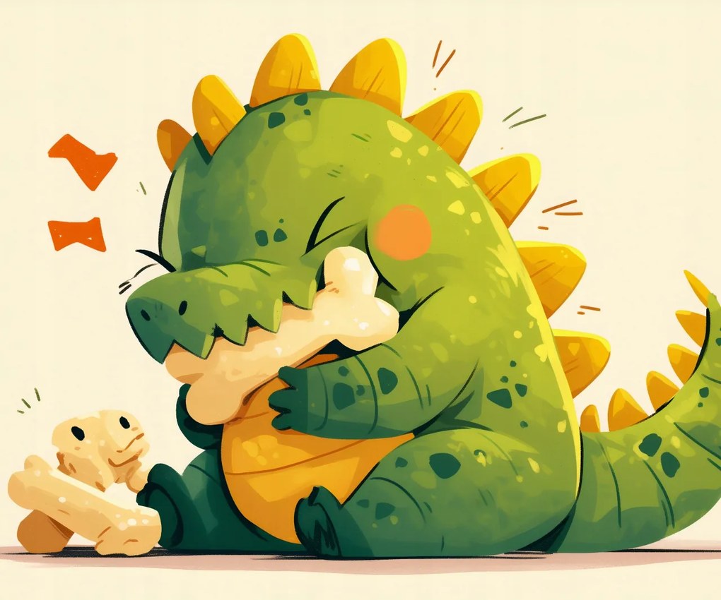 Poszter 60x50cm Bájos dinoszaurusz