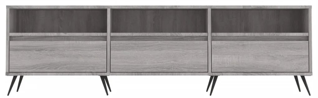 szürke sonoma színű szerelt fa TV-szekrény 150x30x44,5 cm