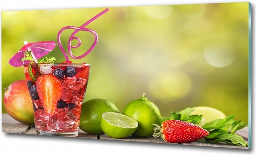 Fotótapéta üvegfalra Gyümölcsös koktél 120x60