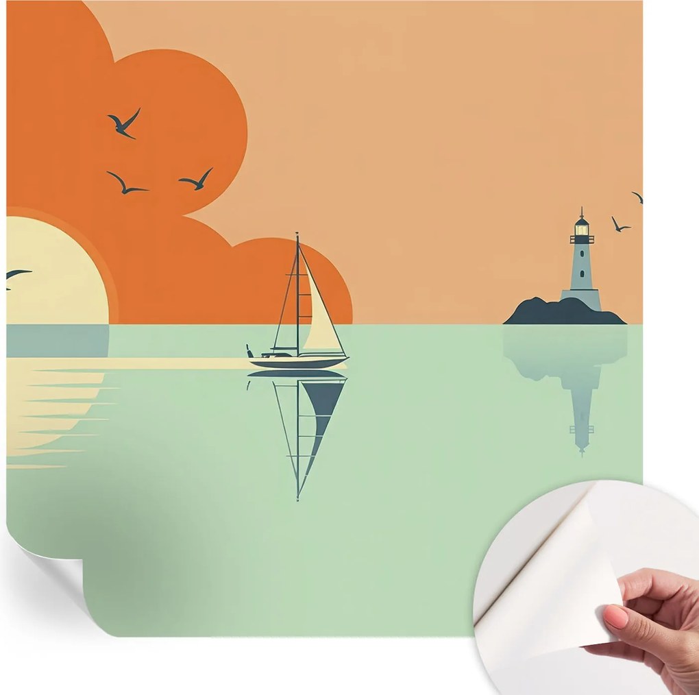 Öntapadós tapéta Divatos 3D fali ragasztóval Tengeri gyönyör 250x250 cm