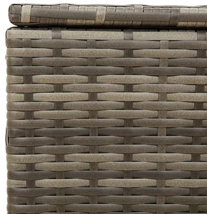 szürke polyrattan kerti tárolóláda 291 L