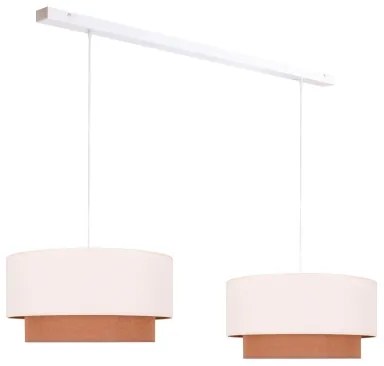 Duolla - Csillár zsinóron BOHO 2xE27/15W/230V bézs/barna