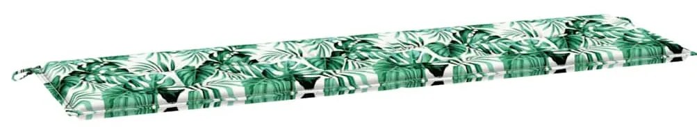 Kerti pad párna Virágos Zöld 180 x 50 x 4 cm Oxford szövet