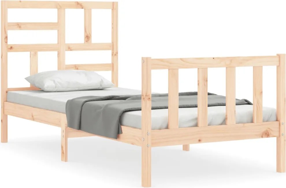 vidaXL tömör fenyőfa ágy matrac nélkül 90 x 200 cm