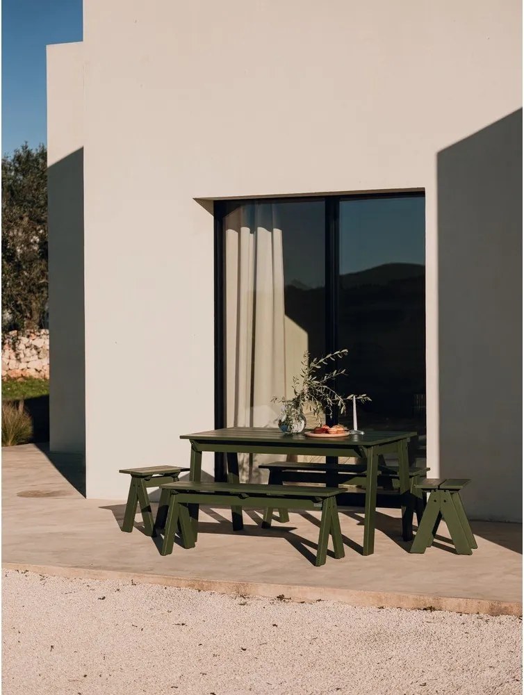 Zöld tömörfa kerti pad Navo – noo.ma