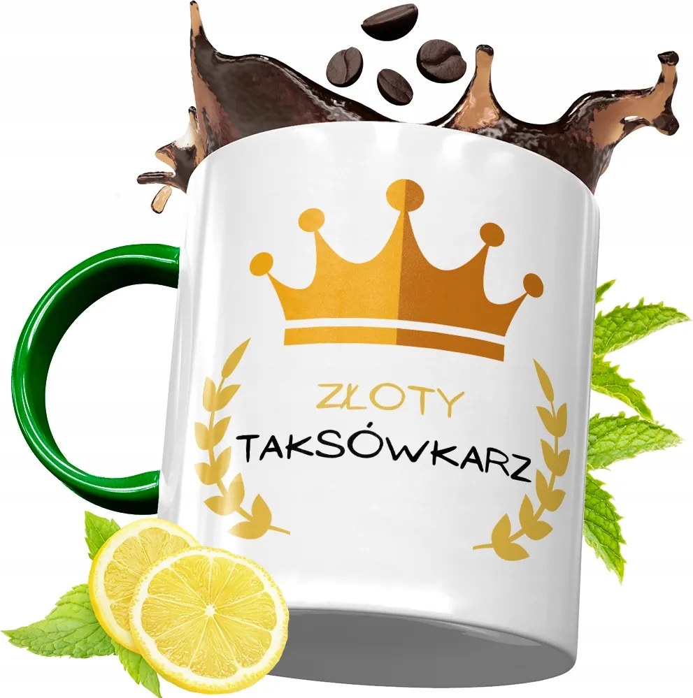 Zöld Bögre Taxisofőrnek Születésnapra Ajándék fényképes nyomtatással