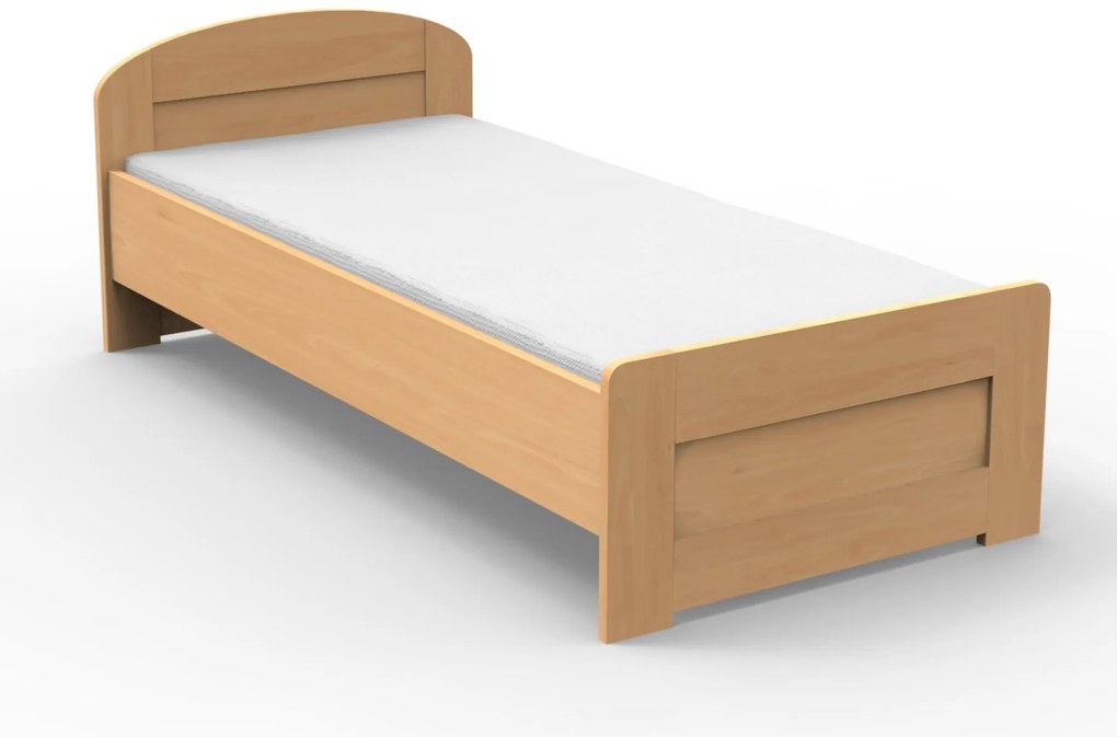 Egyszemélyes ágy 210x90 cm Petronila egyenes támla a lábaknál (masszív). 745717