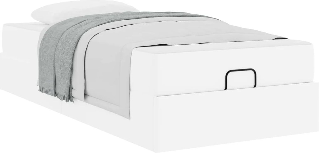 vidaXL Ágykeret matraccal matracmal 2 pcs Fehér PVC