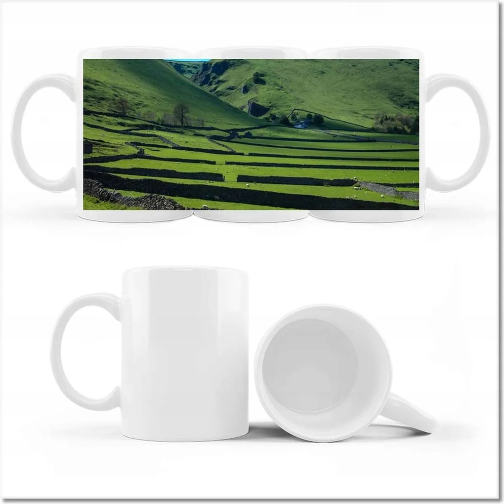 Bögre fényképpel Ír tájkép Zöld sziget