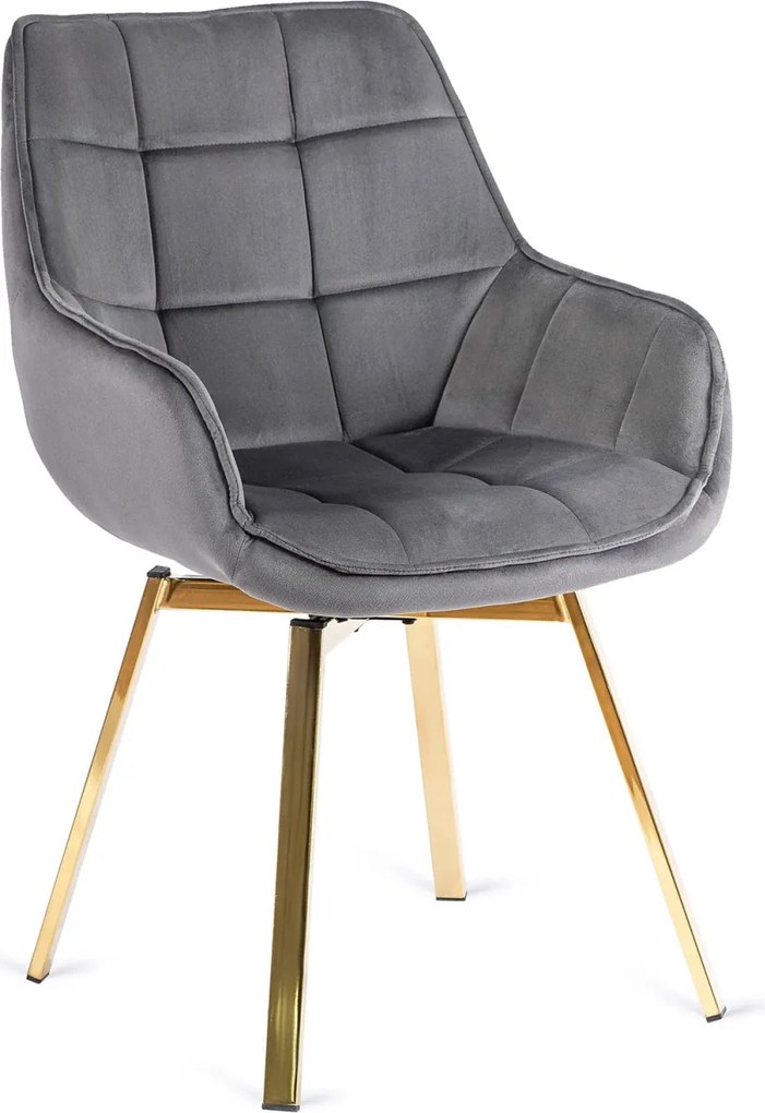 Forgó szék szürke színben, bársony kárpittal. MIA