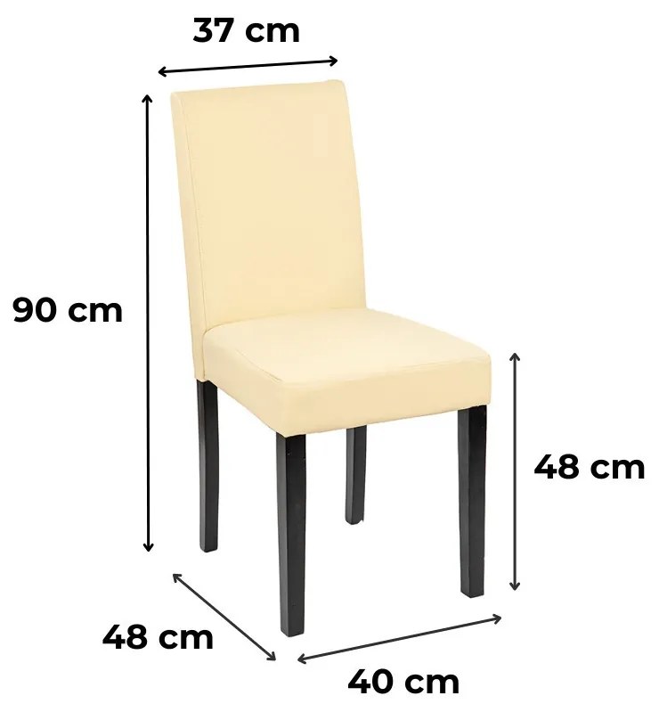 Kelly bőr étkezőszék bézs színben