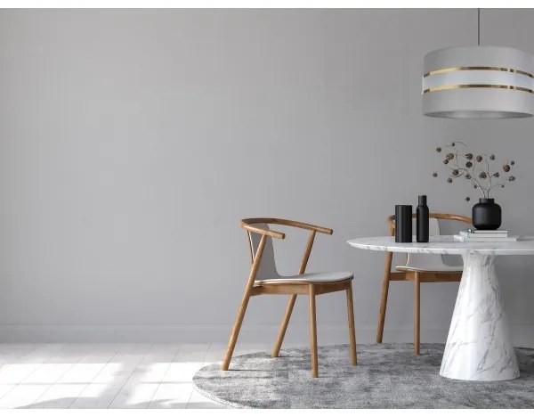 Csillár zsinóron CORAL 1xE27/60W/230V á. 40 cm ezüst