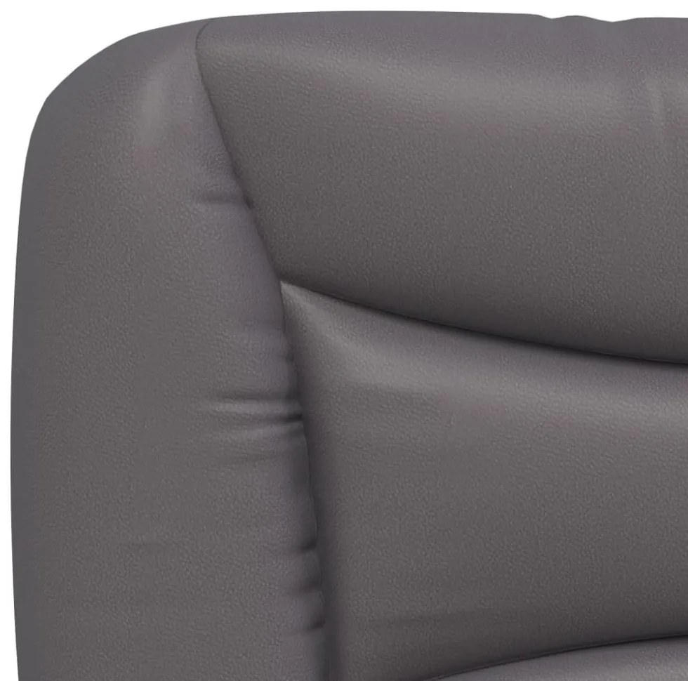 szürke műbőr ágykeret matrac nélkül Hvar 120 x 200 cm