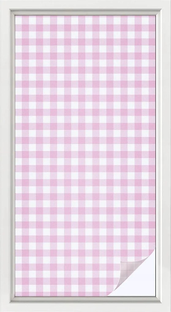 Ablakfólia öntapadós adatvédelem Pasztell kockás 50x100