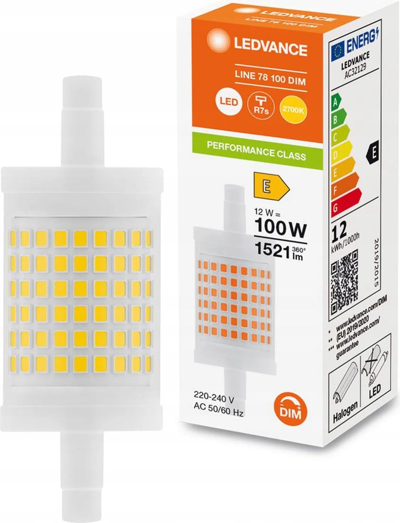 Led izzó Izzó R7s 12W 100W 1521lm 2700K 300° Tompítható