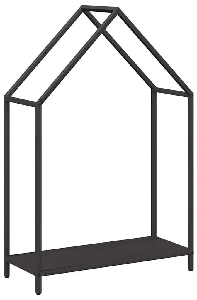 fekete hidegen hengerelt acél tűzifatároló 60x25x90 cm