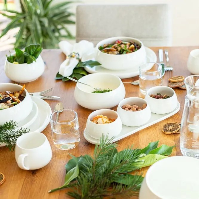 Mäser Tálalóedény-készlet alátéttel, 4 db TAYA