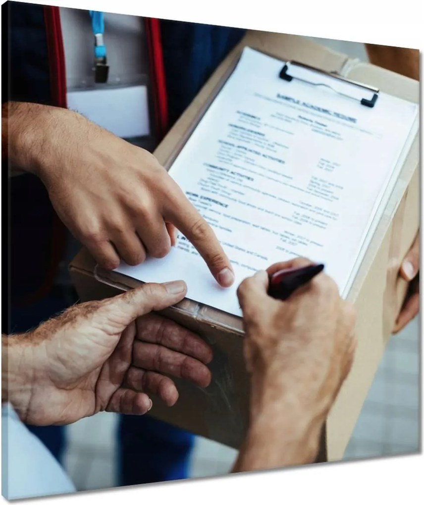 Vászonkép 60x60 Szállítási csomag aláírása