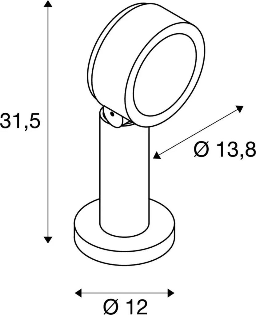 SLV 1002906 ESKINA Modern Kültéri Állólámpa Antracit LED IP65