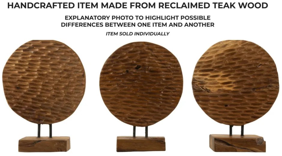 Érmeszobor teak 30x1,5x40cm