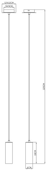 Globo 57911HB - ROBBY 1xGU10/35W/230V fekete függeszték