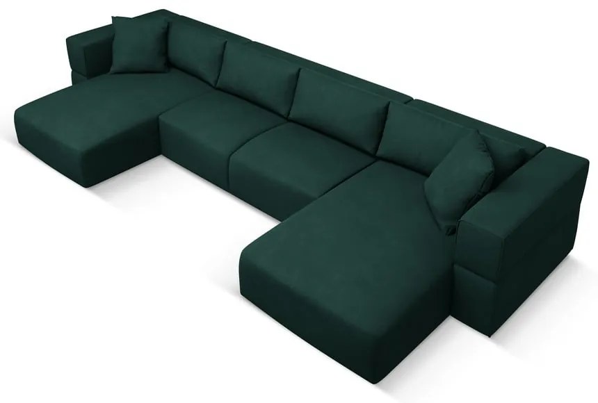 Zöld sarokkanapé ("U" alakú) Esther – Milo Casa