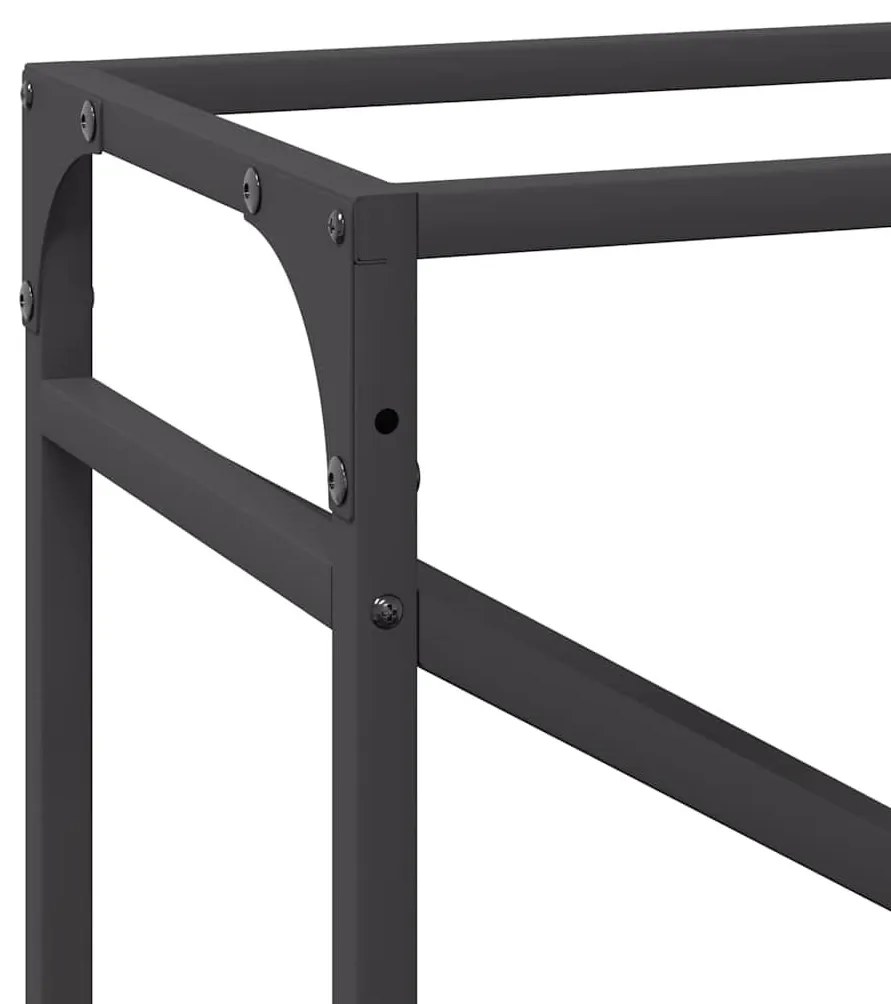 fekete hidegen hengerelt acél tűzifatároló 60x25x100 cm