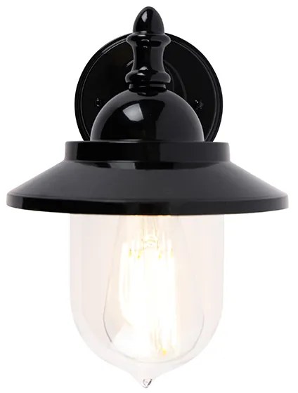 Klasszikus kültéri fali lámpa fekete IP44 - Oxford