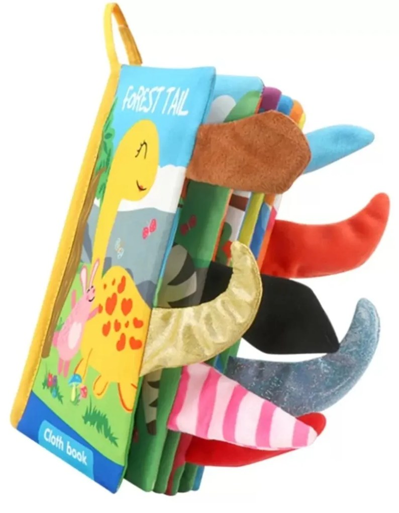 Erdei farok kontraszt érzékelő könyv, többszínű