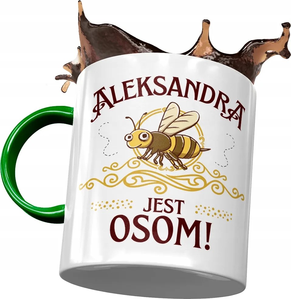 Zöld Bögre Alexandra Barátnő Feleség Nyomtatott Fotóval