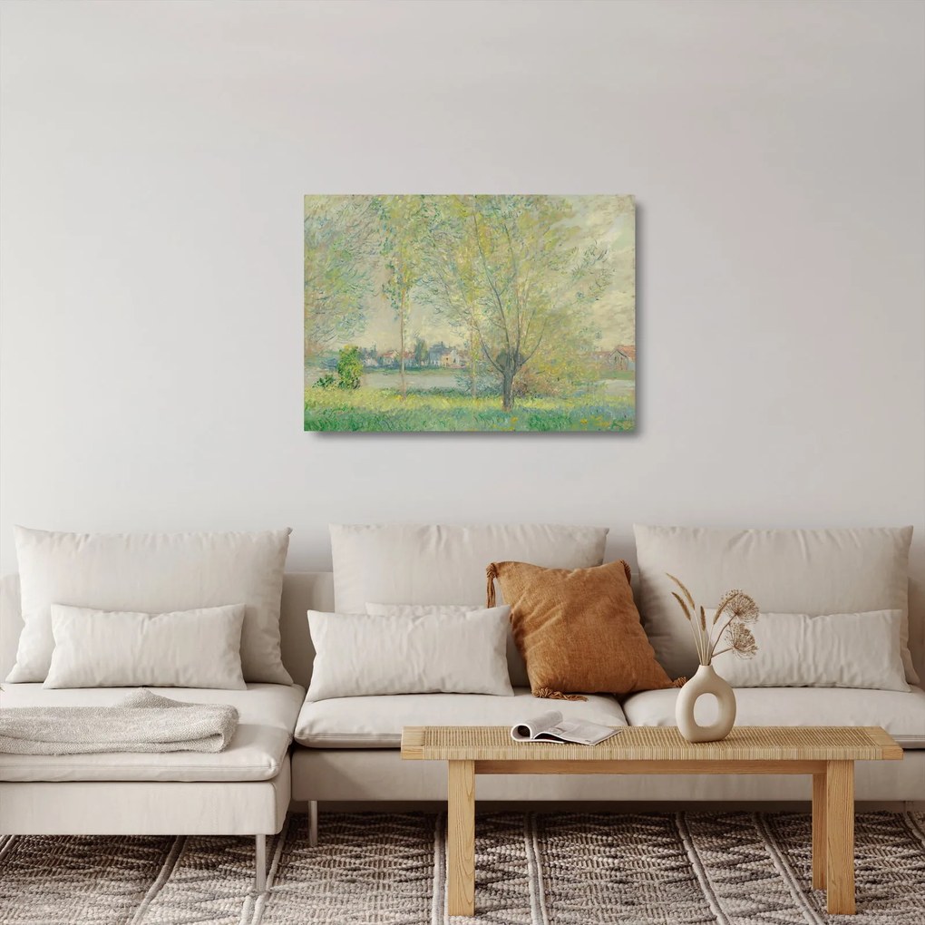 Üveg kép - Claude Monet, The Willows, reprodukciók (70x50 cm)