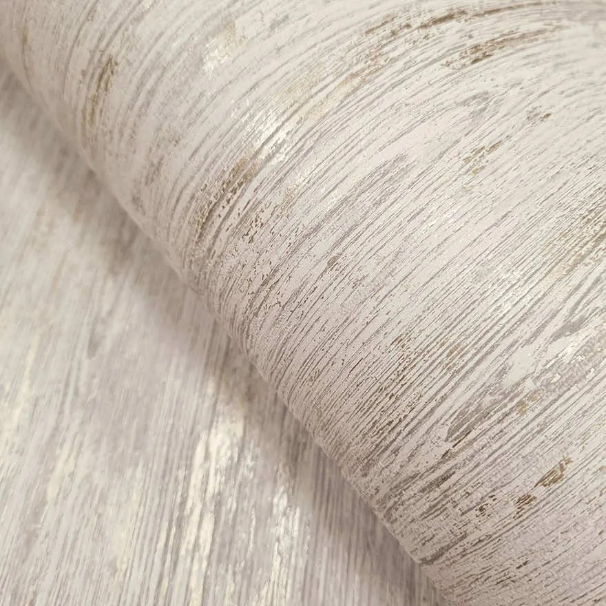 Holden Decor Textura Sapele arany-ezüst deszkamintás fémhatású vlies tapéta – 66152