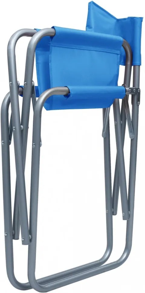 2 db kék acél rendezői szék