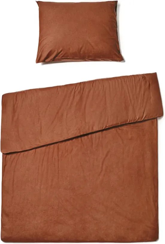 Pamut ágynemű CALMORA barna Ágyneműhuzat mérete: 2 db 70 x 90 cm | 200 x 200 cm