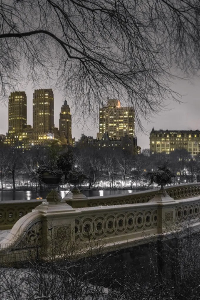 Poszter 40x60cm Központi park Manhattan panorámával, Assaf Frank