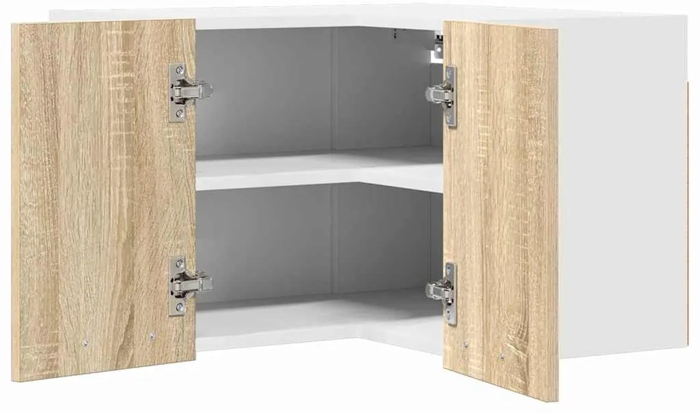 Függő szekrény Riga Sonoma tölgy és fehér 57 x 57 x 40 cm