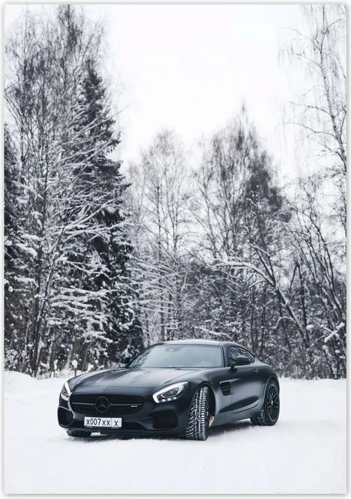 Poszterek 70x100 Fekete Mercedes Tél