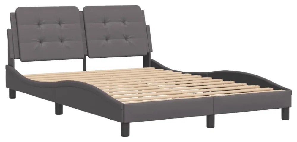 szürke műbőr ágykeret matrac nélkül Zadar 140 x 200 cm