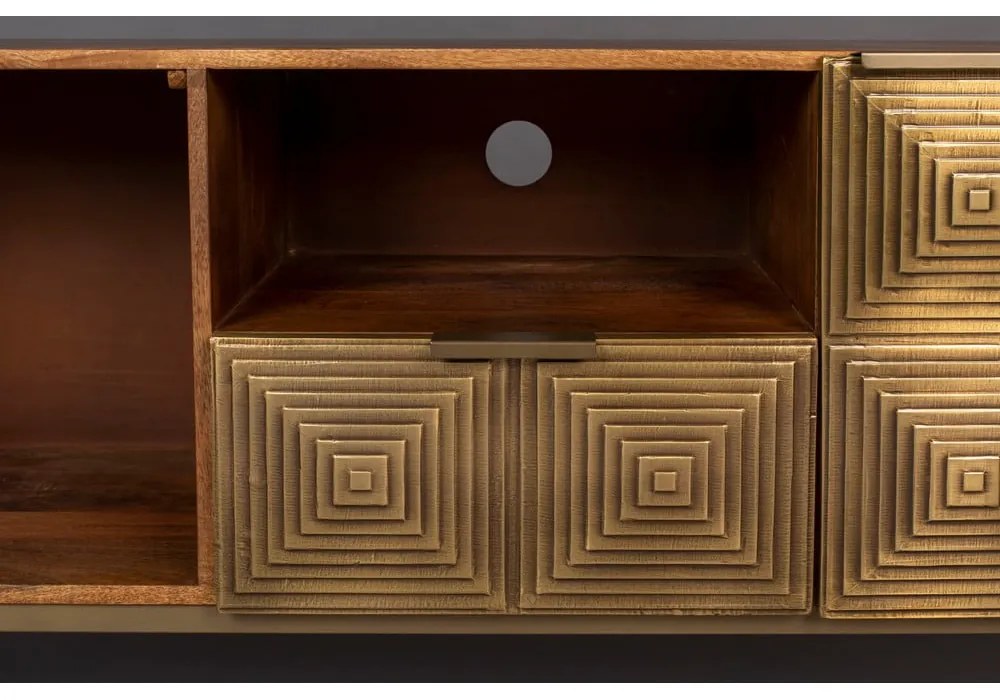 Aranyszínű mangófa TV-állvány 40x60 cm Volan – Dutchbone