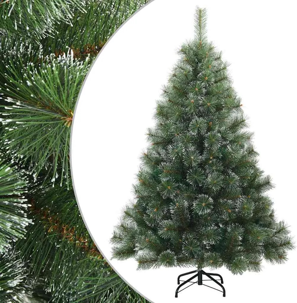 vidaXL Műanyag Rugalmas Karácsonyfát Havas Flokkal Zöld 150 cm