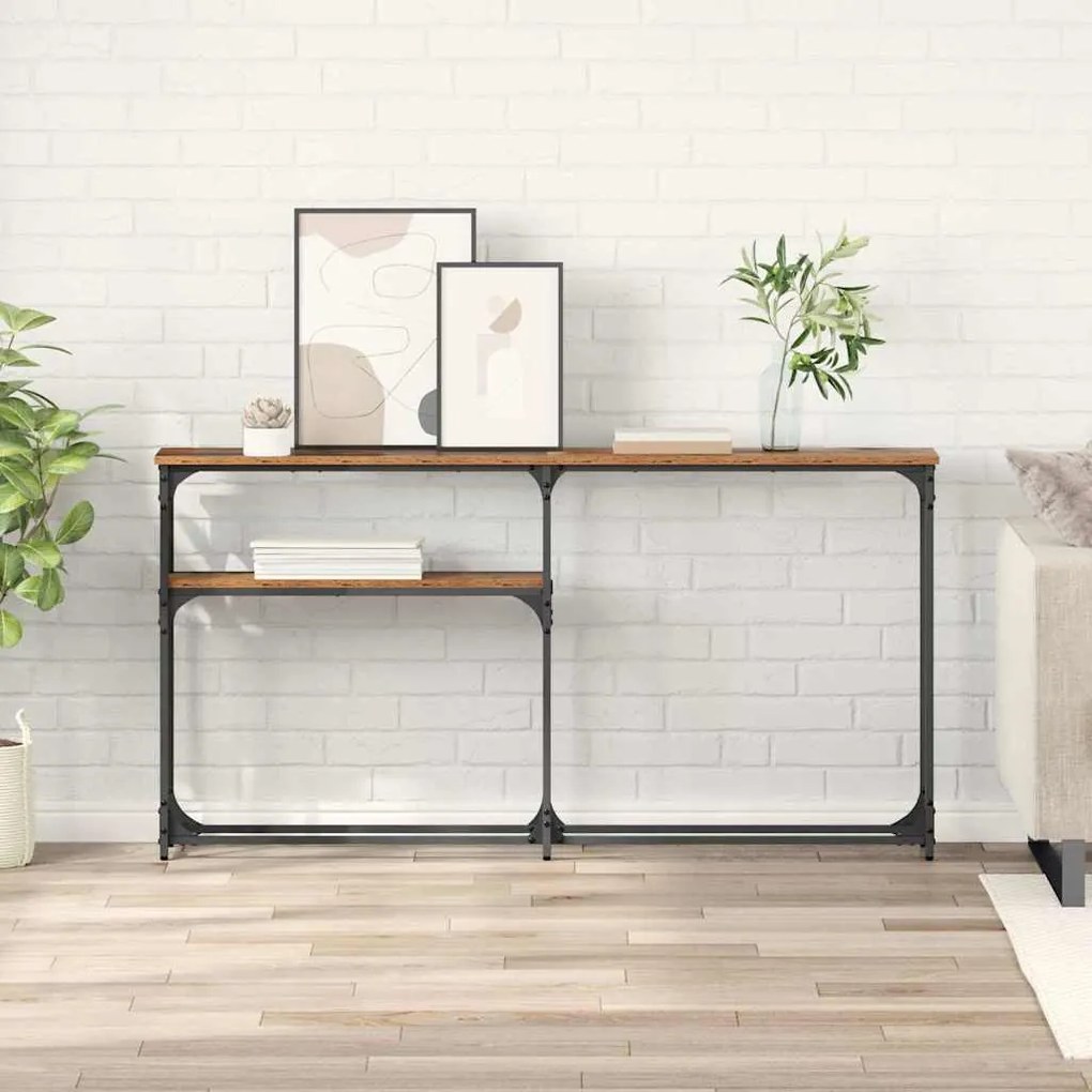 Konzolasztal Régi fa 145x22.5x75cm Faanyag