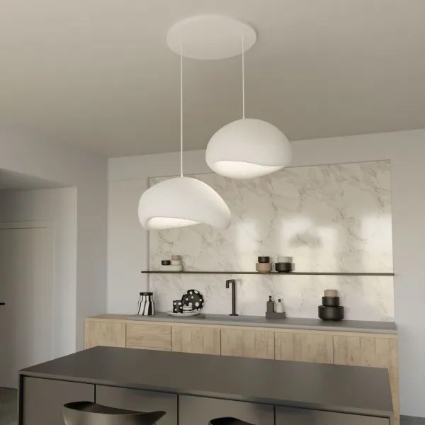 Brilagi - WABI SABI függőlámpa zsinóron 2xE27/40W/230V, fehér