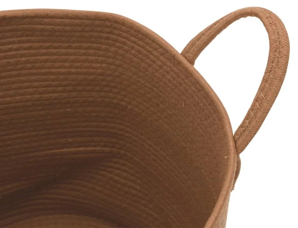 barna pamut tárolókosár Ø40 x 35 cm