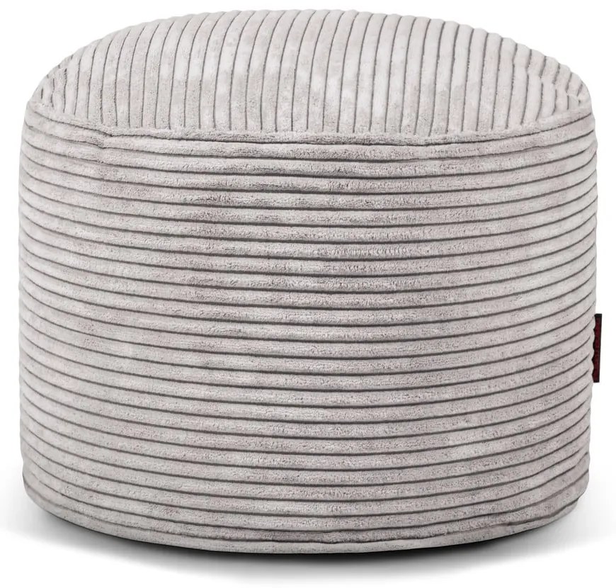 Világosszürke kordbársony babzsákfotel Mini – SLOWDOWN