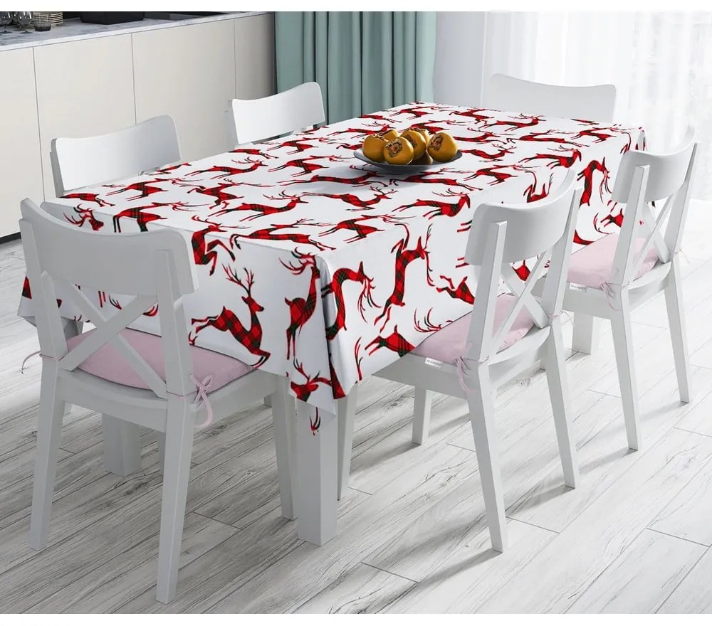 Tartan karácsonyi pamutkeverék asztalterítő, 140 x 180 cm - Minimalist Cushion Covers