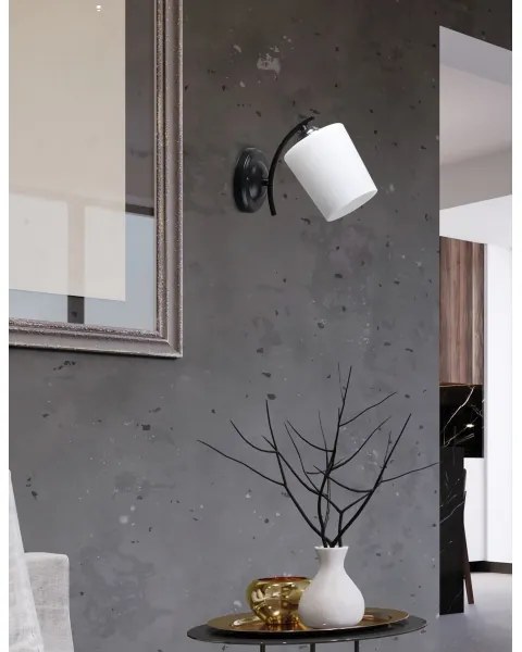 Fali lámpa ESNYR 1xE27/40W/230V fekete/fehér