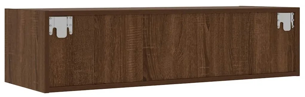 TV szekrény LED világítással barna tölgy 100X35,5x25 cm